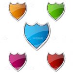 Colourful Glossy Shields